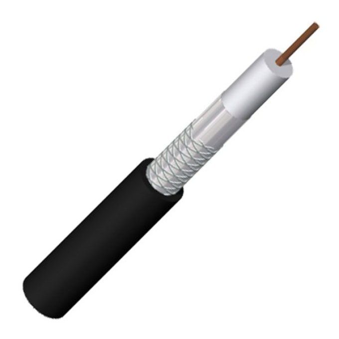 câble coaxial noir 17 PAtC au mètre