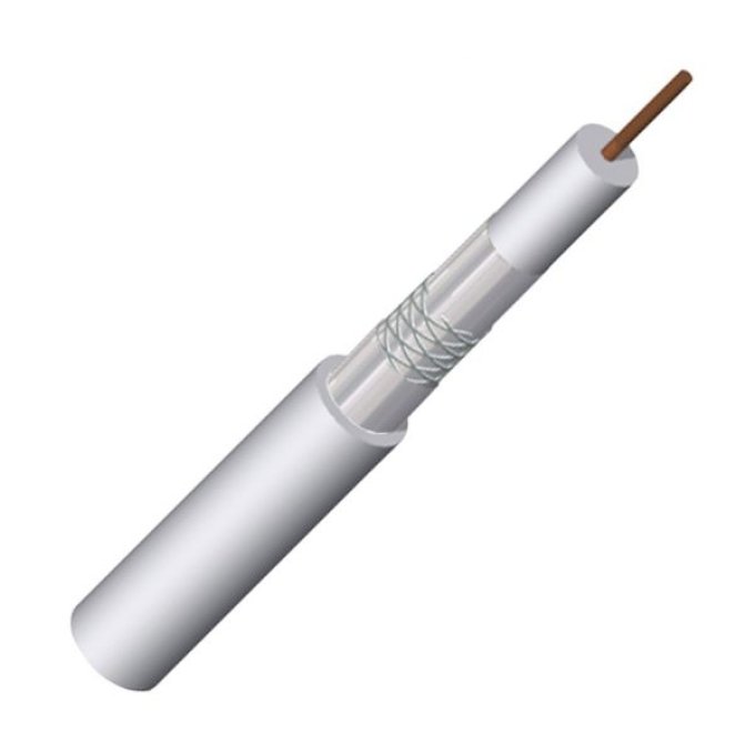 Câble coaxial blanc 17VaTC au mètre