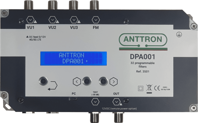 Amplificateur programmable numérique avec filtres sélectifs