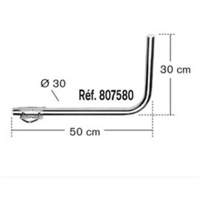 Déport coudé longueur 50 cm