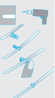 Chevilles plastique pour attacher câble